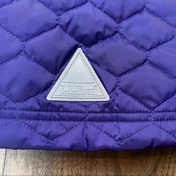LL Bean Purple Quilted Vest Girls XL 18 - Picture 3 of 7
